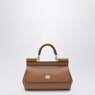 Dolce & Gabbana Small Sicily top-handle bag in caramel leather