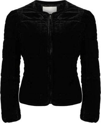 Isabel Marant Djanet Gewatteerd Jasje - Dames - Winterjassen - Zwart - 2XS - Satijn - Jassen