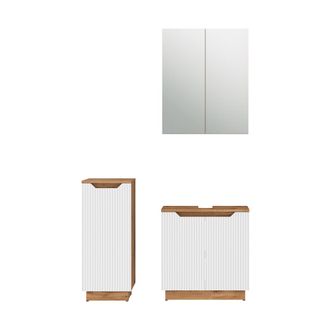Vicco Conjunto De Muebles De Ba&ntilde;o De 3 Piezas Lotta, Blanco, 3 Piezas, Vicco