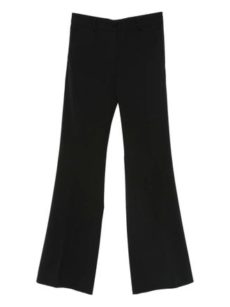 Alberto Biani zip-fastening trousers - women - Virgin Wool/Elastane/Cotton - 42 - Black