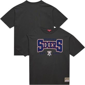 Mitchell & Ness Womens Mitchell & Ness Charcoal Philadelphia 76ers Hardwood Classics Oversized Boyfriend T-Shirt at Nordstrom, Size X-Large