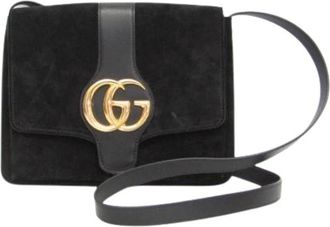 Gucci Pre-owned Cross Body Bags, female, Black, Size: ONE SIZE Pre-owned Leather Cross Body Bag