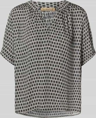 Smith & Soul Blusenshirt aus Viskose mit 1/2-Arm und V-Ausschnitt in Black, Größe XL
