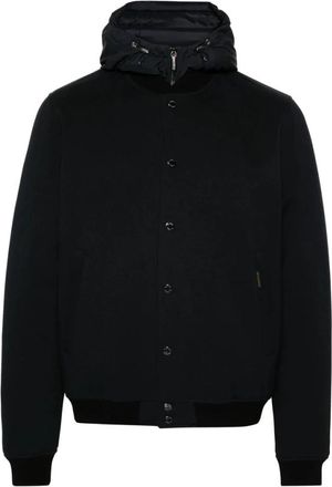 Moorer Callum-Tz Bomberjack - Heren - Bomber jackets - Blauw - M - Leer - Jassen