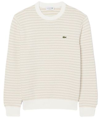 Lacoste Textured Crew Neck Knit Sweater