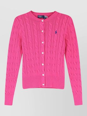 Polo Ralph Lauren cable-knit cotton crewneck cardigan
