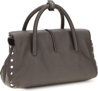 Zanellato Womens Shoulder Bag Centauro Brown Leather Castel Del Monte Calf
