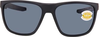 Costa FERG Grey Polarized Polycarbonate Square Mens Sunglasses 6S9002 900211 59
