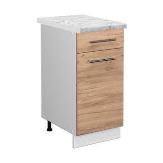 Vicco Mueble Bajo De Cocina Fame-line, Roble Dorado, 40 Cm, Et M&aacute;rmol