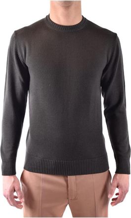 Hosio Iuw 2011M38 Knit Sweater - Heren - Ronde hals truien - Groen - L - Wol - Truien & Vesten