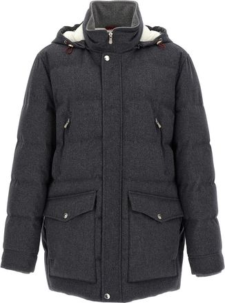 Brunello Cucinelli Flannel Down Jacket