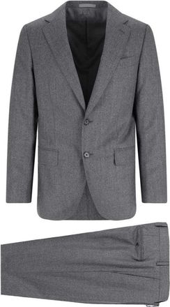 Caruso Tailored Grey Suit With Two-Button Blazer