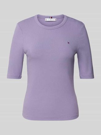 Tommy Hilfiger Slim Fit T-Shirt aus Viskose-Mix in Lavender, Gr&ouml;&szlig;e M