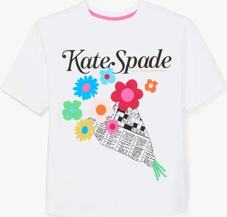 Kate Spade New York Floral Newspaper Tee