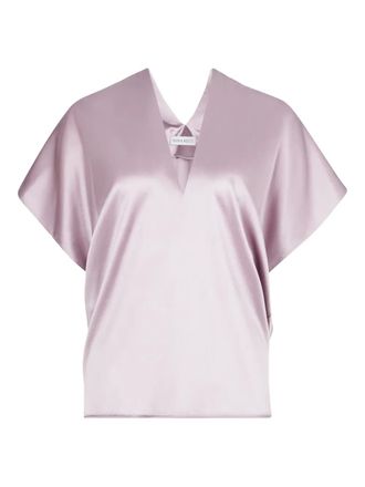 Nina Ricci Zijden top met V-hals - Roze