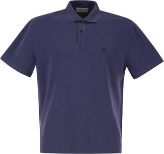 Premiata Korte Mouw Polo Shirt - Heren - Polos - Blauw - L - Katoen - Tops