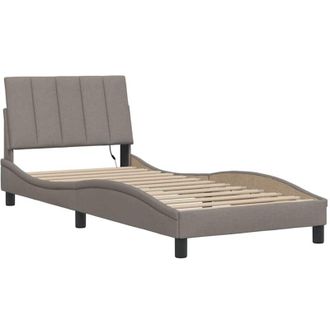vidaXL Estructura De Cama Sin Colch&oacute;n Tela Gris Taupe 80x200 Cm Vidaxl