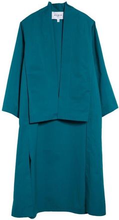 Alaia Cotton Poplin Drop Tail Coat in Emeraude at Nordstrom, Size 8 Us
