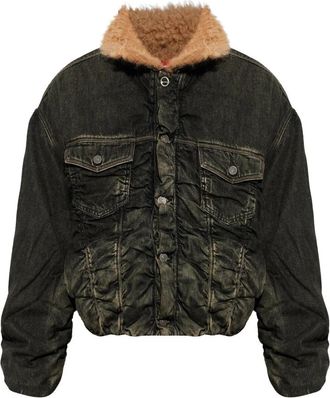 Diesel D-Curly-Fsj Jacket - Heren - Spijkerjassen - Zwart - XL - Katoen - Jassen