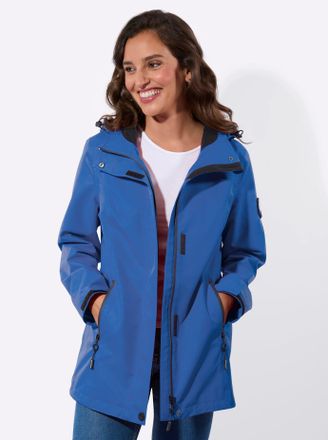 Casual Looks Funktionsjacke CASUAL LOOKS, Damen, Gr. 36, jeansblau, 100% Polyester, Kapuzenfutter:100% Polyester, Kragen:100% Polyester, Netzware:100% Polyester, u