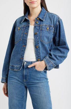 Wit & Wisdom Denim Jacket in Mid Blue Artisanal at Nordstrom, Size X-Small