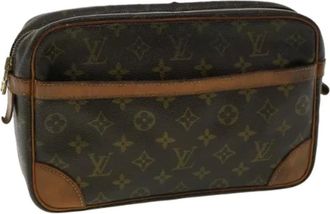 Louis Vuitton Pre-owned Mini Bags, female, Brown, Size: ONE SIZE Pre-owned Canvas Clutch