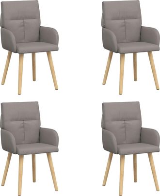 vidaXL Sillas De Comedor 4 Uds. Tela Topo 60 X 56 X 96 Cm Vidaxl