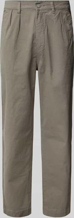 Lindbergh Lindbergh Tapered Fit Bundfaltenhose mit G&uuml;rtelschlaufen in Oliv, Gr&ouml;&szlig;e S