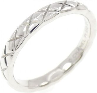 Chanel Platinum Platinum 950 Band Ring (Pre-Owned)