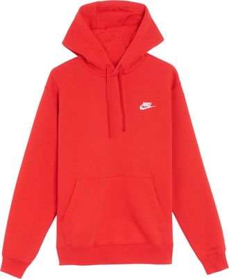 Nike Sportswear Club Fleece Pullover Hoodie in University Red/University Red/White Men