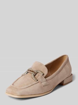Alma En Pena Loafers mit Strasssteinbesatz in Beige, Größe 40