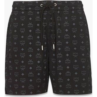 MCM Monogram Print Shorts in ECONYL in Black at Nordstrom, Size X-Large