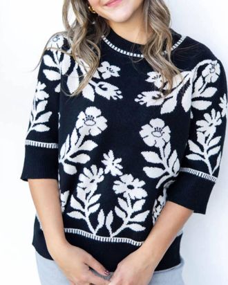 THML Clothing Beth Knit Top In Black