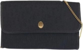 Dior Pre-owned Vintage Trotter Canvas Shoulder Bag - Dames - Vintage Clutch - Zwart - ONE Size - Vintage
