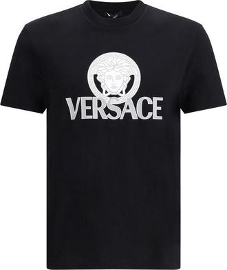 Versace Zwarte Katoenen T-Shirt