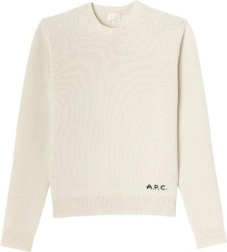 A.P.C. Edmond Sweater - Heren - Ronde hals truien - Beige - S - Wol - Truien & Vesten