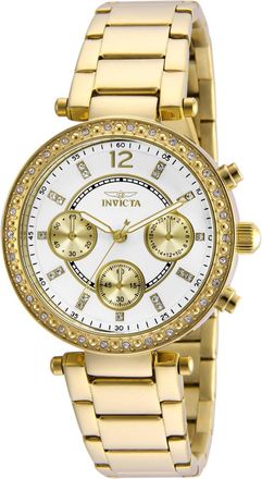 Invicta Angel 21387 Dameshorloge - Quartz Uurwerk - Roestvrij Staal met Witte Wijzerplaat - 36 mm