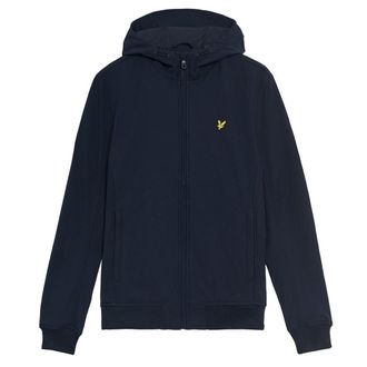 Lyle & Scott Mens Branded Dark Navy Blue Fleece Back Softshell Jacket - Size Small