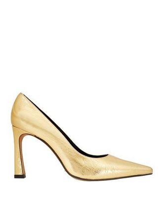 8 by YOOX METALLIC LEATHER POINTY-TOE PUMPS