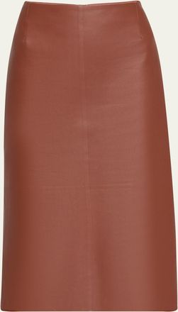 Gabriela Hearst Manuela Long Leather Skirt