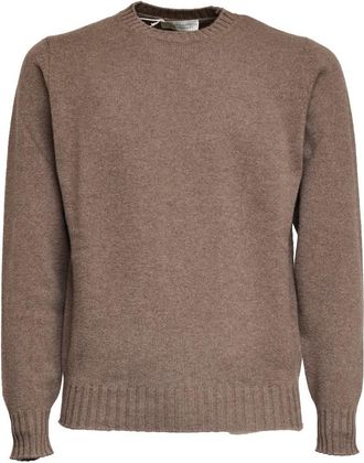 FILIPPO DE LAURENTIIS Cashmere-Wool Blend Crew Neck Sweater