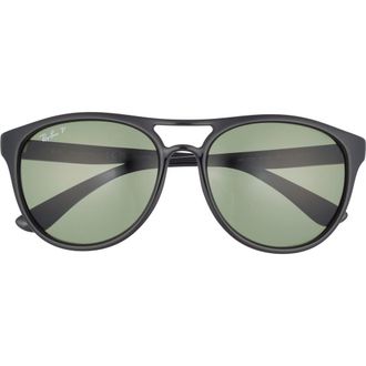 Ray-Ban 58mm Polarized Aviator Sunglasses in Black at Nordstrom Rack