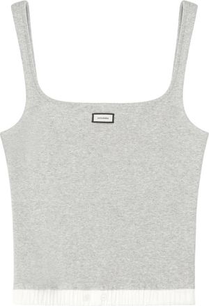 Entire studios Lounge Tank - Dames - Tops zonder mouwen - Grijs - L - Katoen - Tops