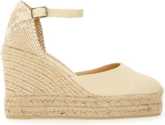 Castaner Ivory Cotton Espadrille Wedges
