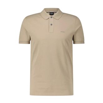 HUGO BOSS Hugo, Polo Shirts, male, Beige, Size: 2XL Polo Shirt