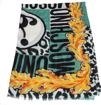 Moschino Wollen Zijden Sjaal - Dames - Wintersjaals - Veelkleurig - ONE Size - Wol - Accessoires