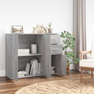Berkfield Home Sideboard Grey Sonoma 91x29.5x75 cm Engineered Wood