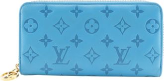 Louis Vuitton Blue Turquoise Leather Long Wallet (Bi-Fold) (Pre-Owned)