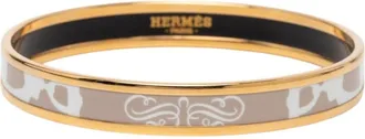 Herm&egrave;s Pre-owned Hermes Narrow Brides de Gala Tattoo Enamel Bangle 65 Ladies 00XY5L3R9OYC7821