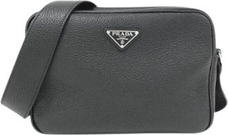 Prada Pre-owned Vit.daino Schoudertas - Dames - Vintage Schoudertas - Zwart - ONE Size - Leer - Vintage